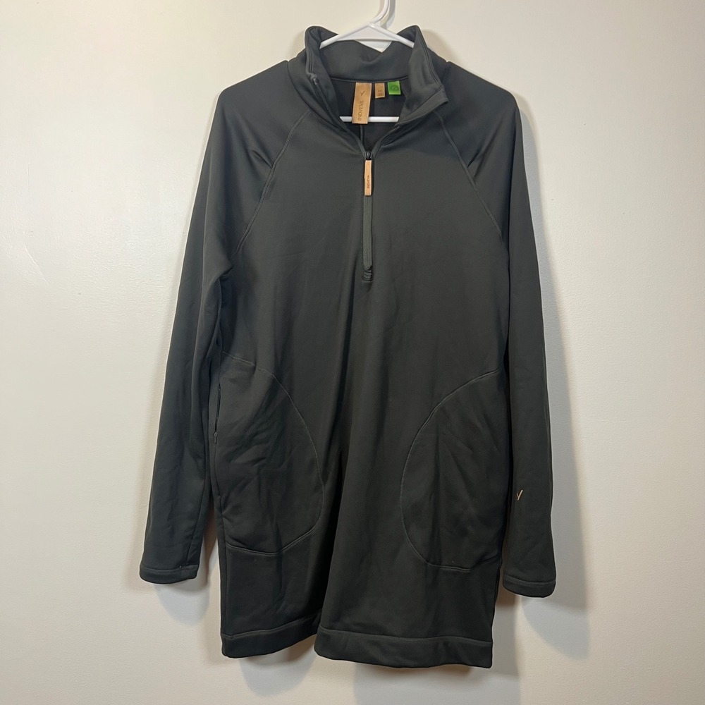 Indyeva Womens Quarter Zip Fleece Tunic Pullover Gorpcore Black M